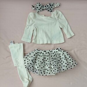 GAP Cream and Black Kids Matching Set
